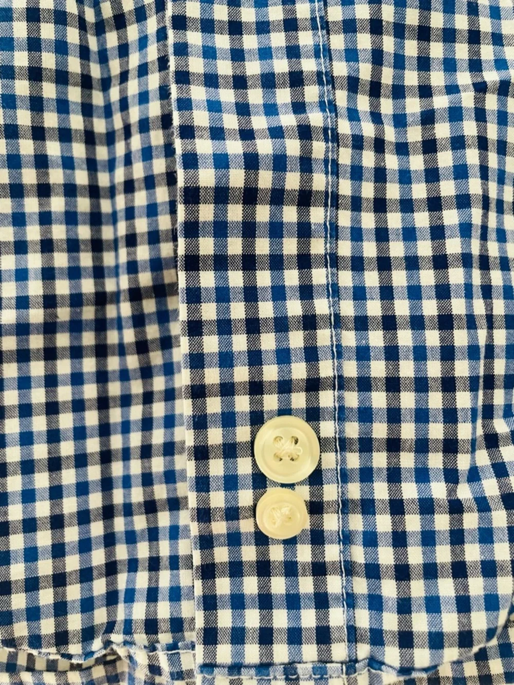 NWOT! Ralph Lauren Boy’s Blue Checkered Gingham Cotton Poplin Shirt Sz L/14-16